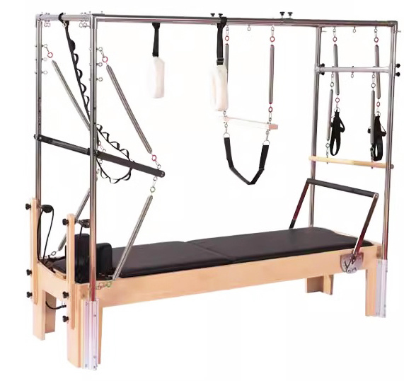 MC-PF001C  Commercial studio home use durable machine Maple Wood Pilates Reformer With Tower