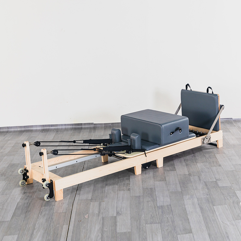 MC-PX003 Oak Wooden Folding Pilates Reformer Save Space and Home Exercise