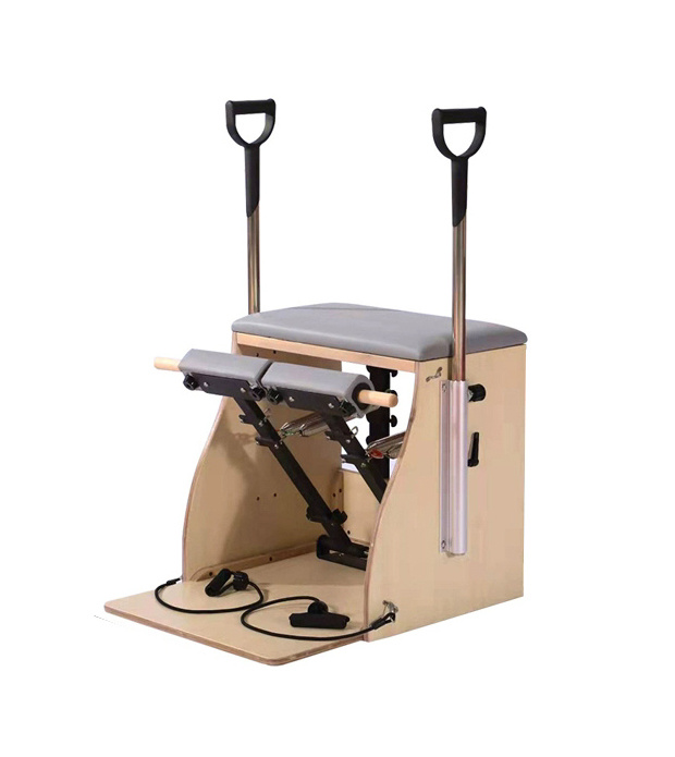 MC-PF026  Maple Wooden Stable Eco Pilates handles springs combo reformer Pilates Wunda Chair
