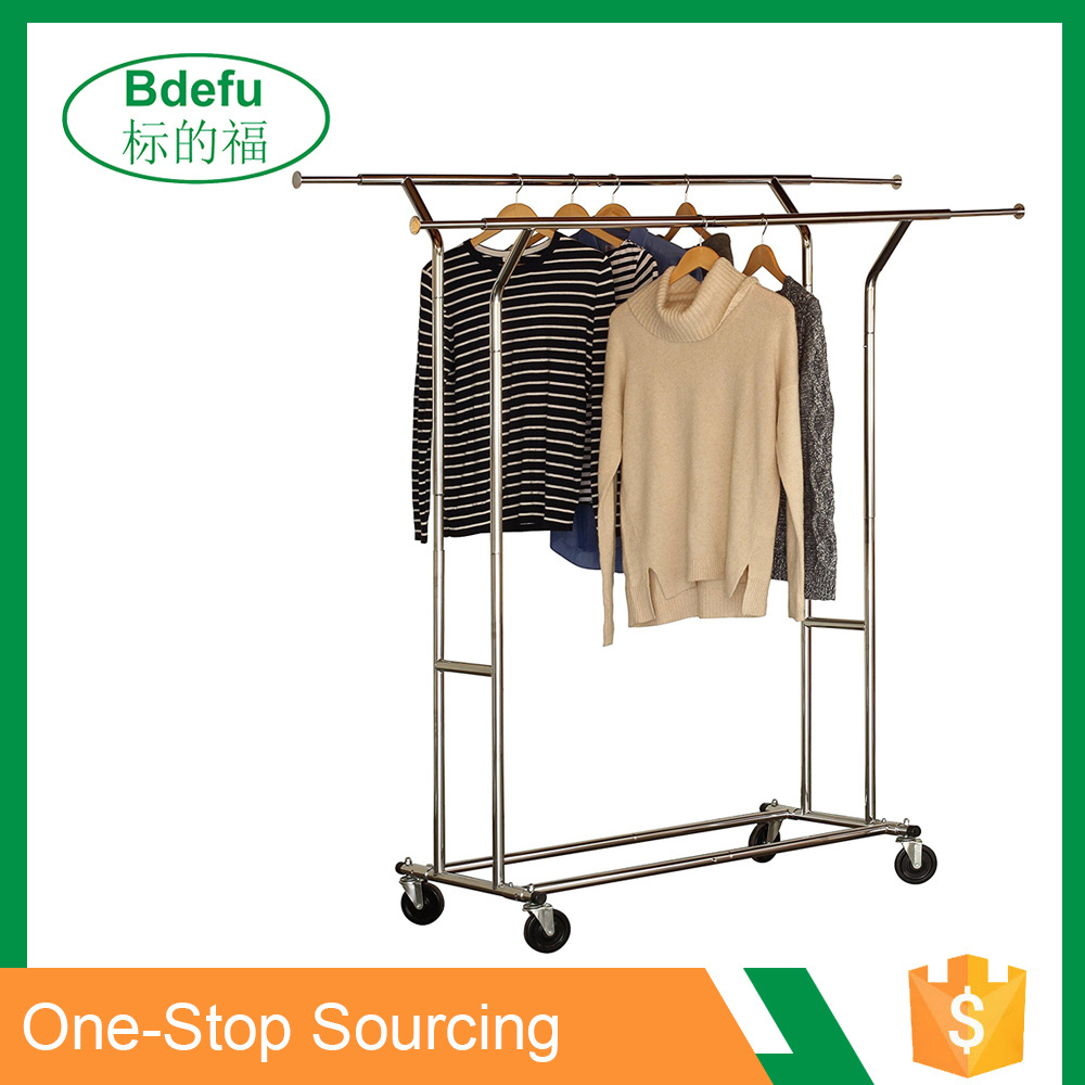 Heavy Duty Double Rail Clothing Garment Rack