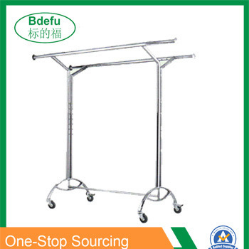 Double Sides Metal Garment Display Rack for Shop