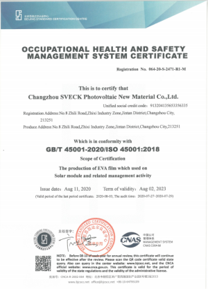 ISO45001 2018 Occupational Health and Safety Management System
