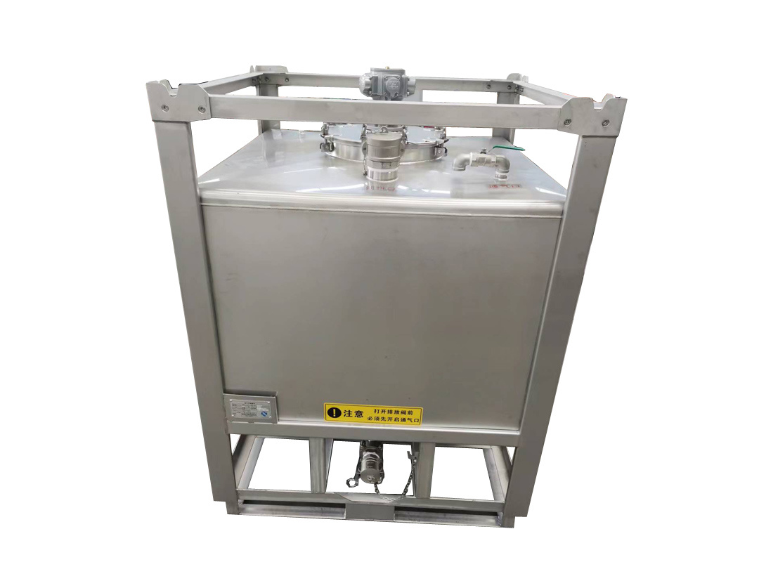 Stainless steel ton barrel with agitator (outer frame type)
