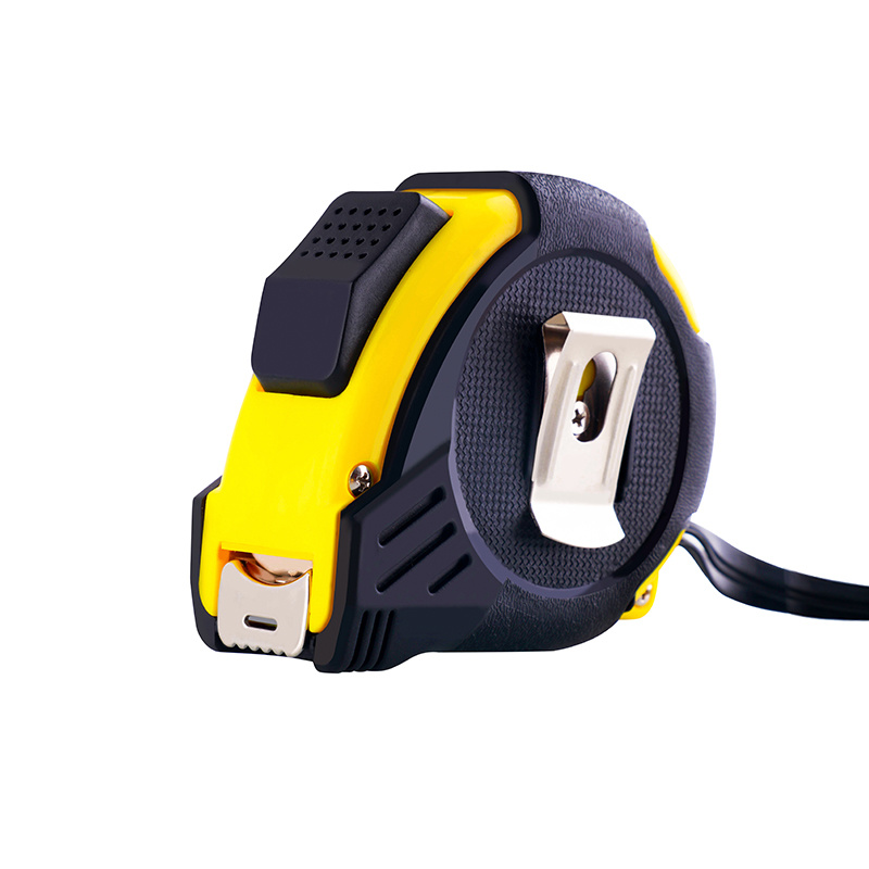 Self-lock rubberized 25mm width pocket tape measure