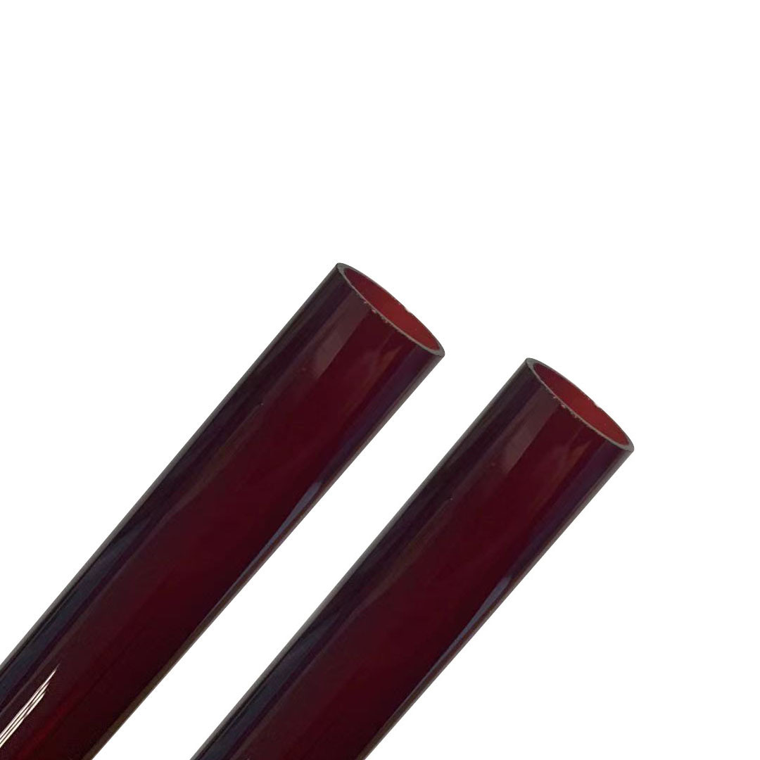 Red quartz glass tube