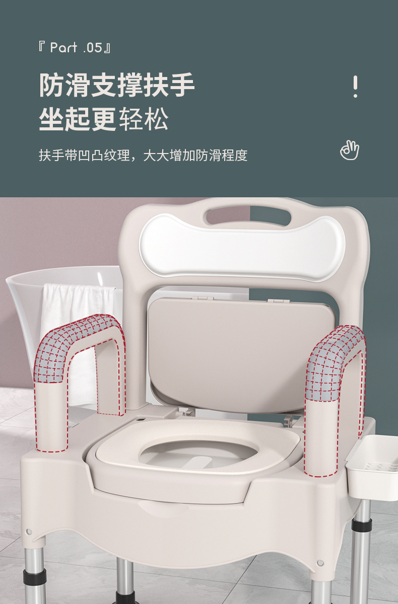 移动马桶椅