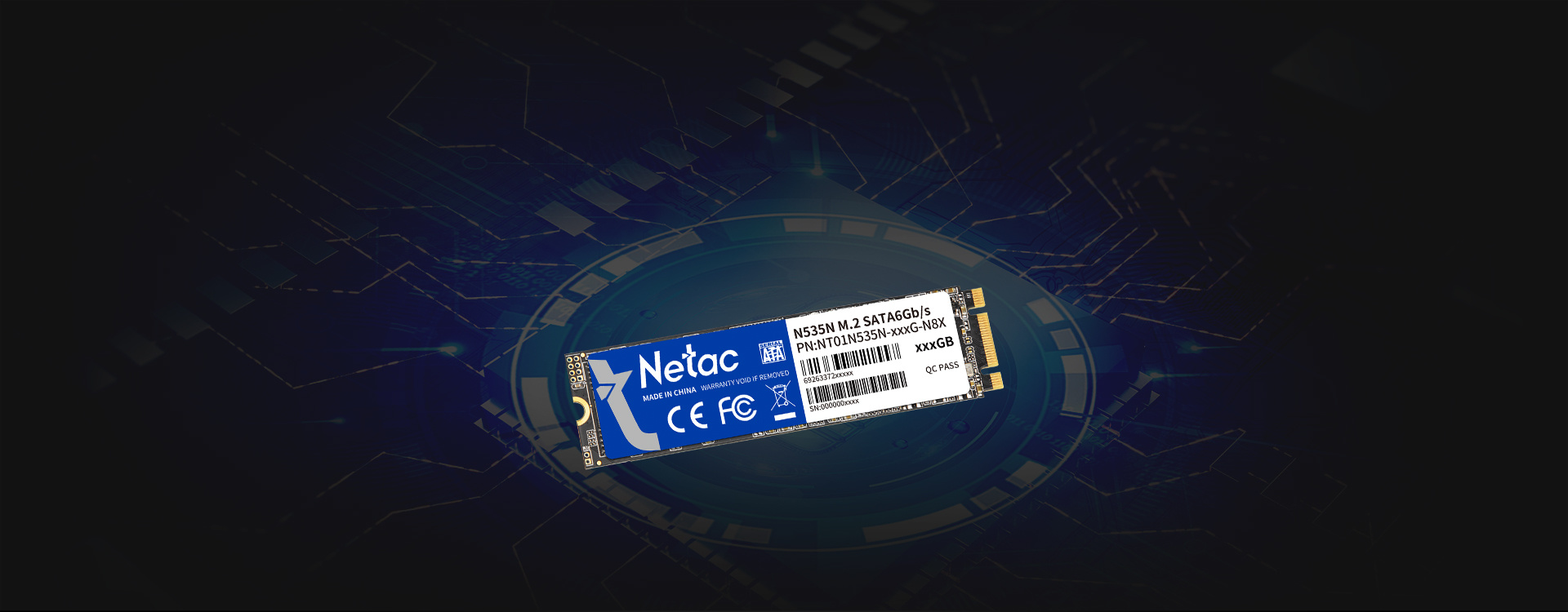 NETAC M.2 SSD 512 GB 2280 SATA III (NT01N535N-512G-N8X) à 650,00 MAD 
