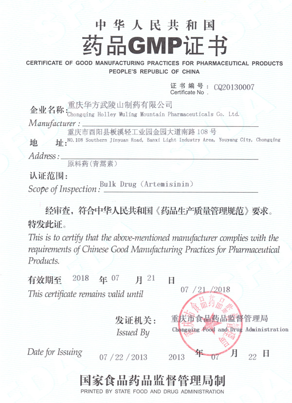 GMP Certificate 2