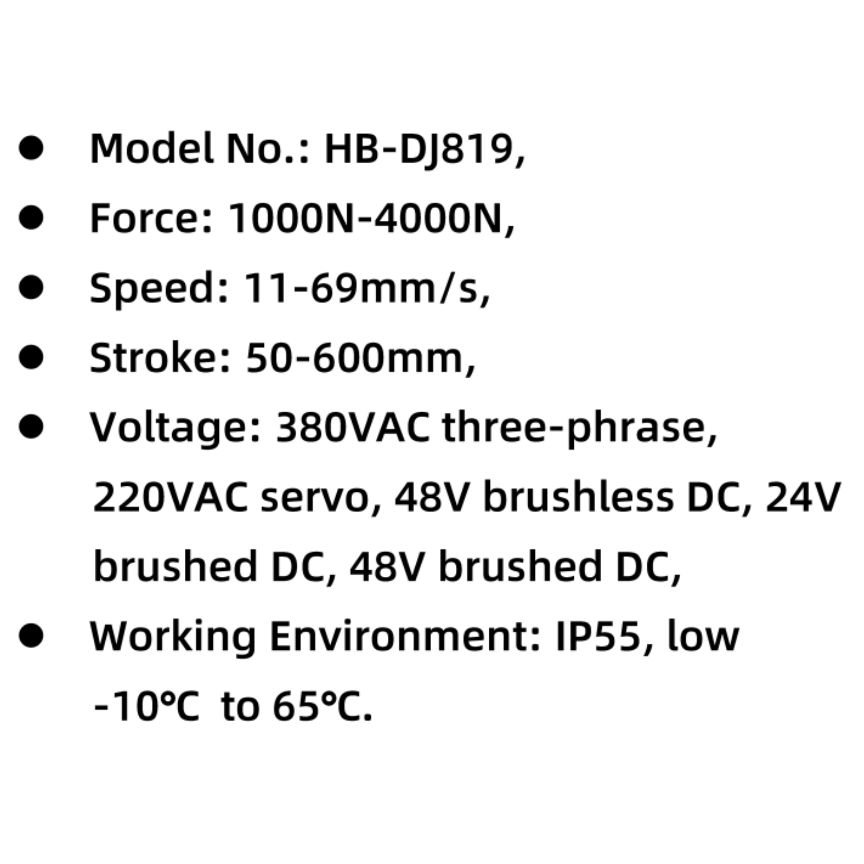 HB-DJ819 Linear Actuator