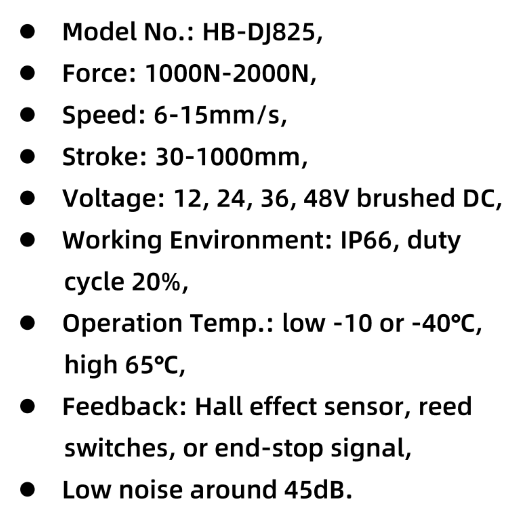 HB-DJ825 Linear Actuator