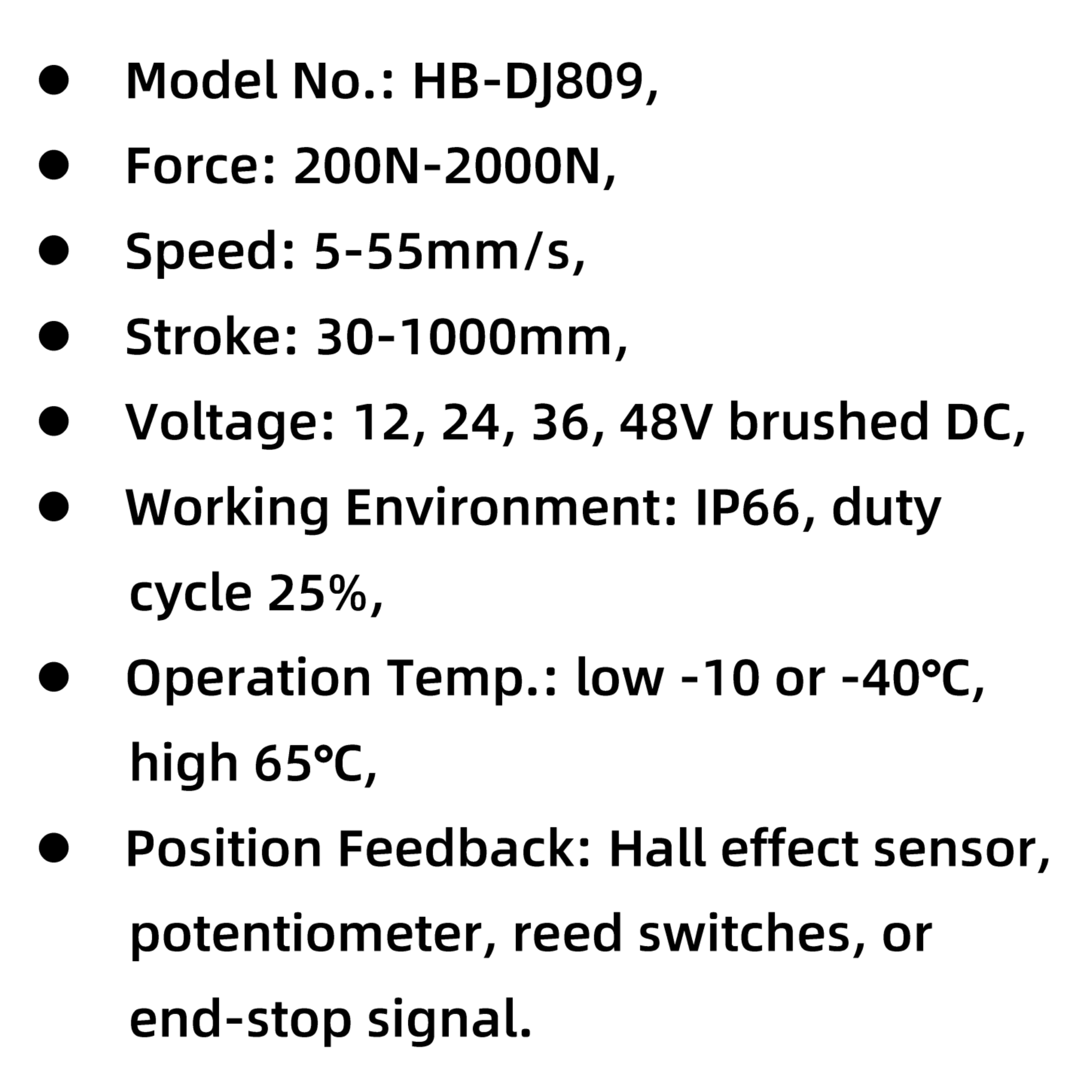 HB-DJ809 Linear Actuator