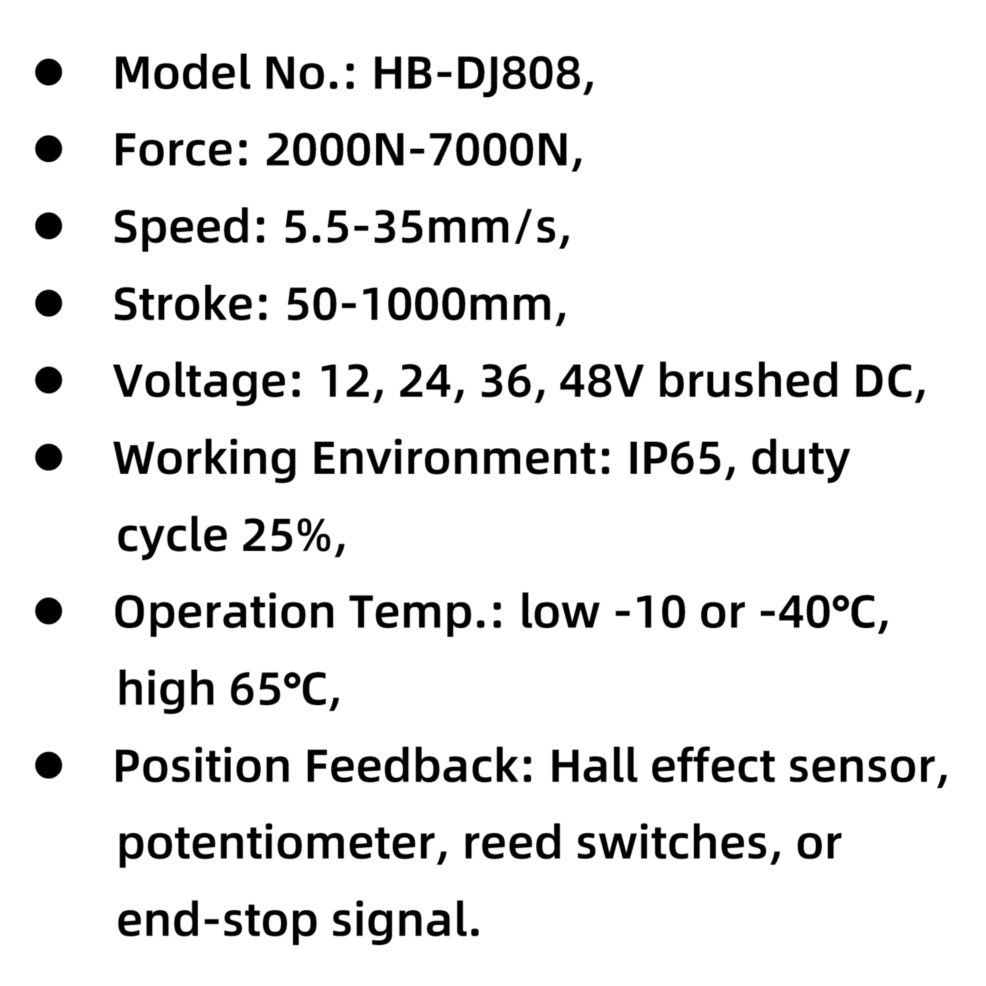 HB-DJ808 Linear Actuator