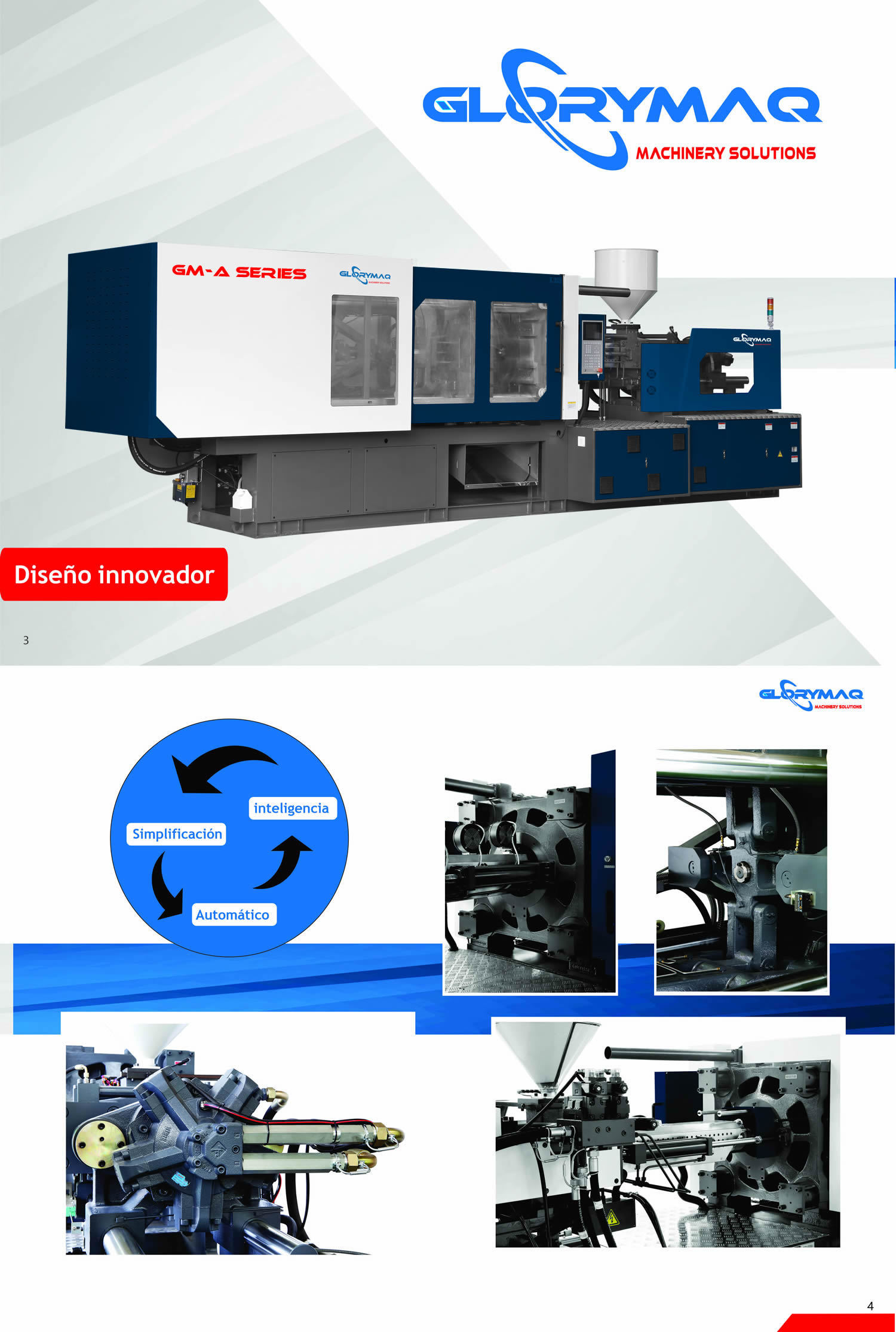 Especificaciones de la máquina de moldeo por inyección servo estándar serie GM-A