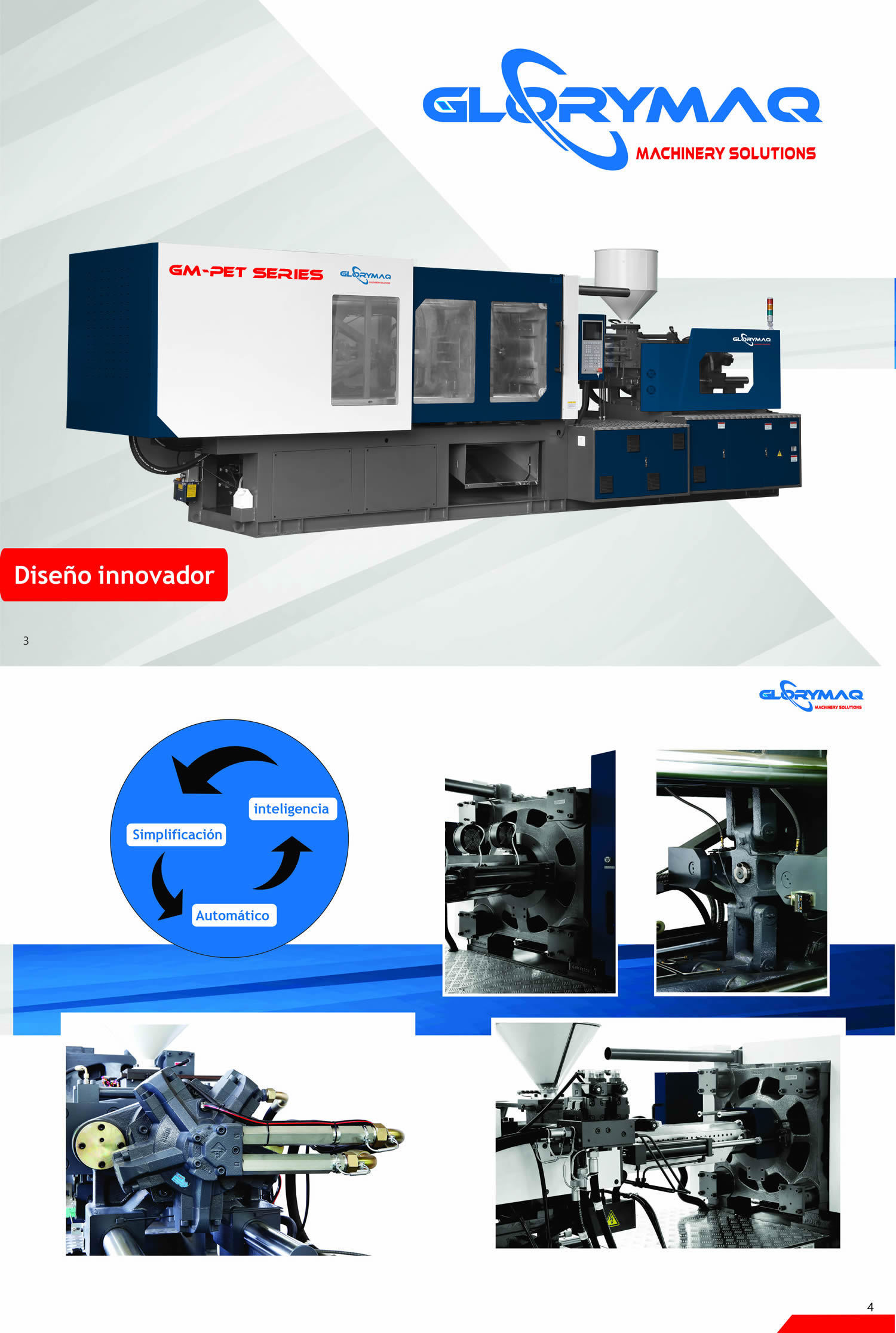 Especificaciones de la máquina de moldeo por inyección servo serie GM-PET