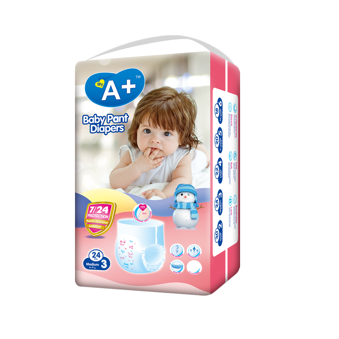 My A+ Baby Pants Diapers Pull Ups Nonwoven Thick