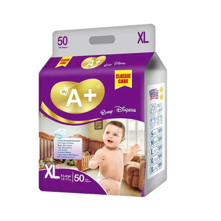 Wholesale Disposable Premium Quality babies diapers 3D Leak Prevention High Absorbency Breathable Clothlike Diapers For baby