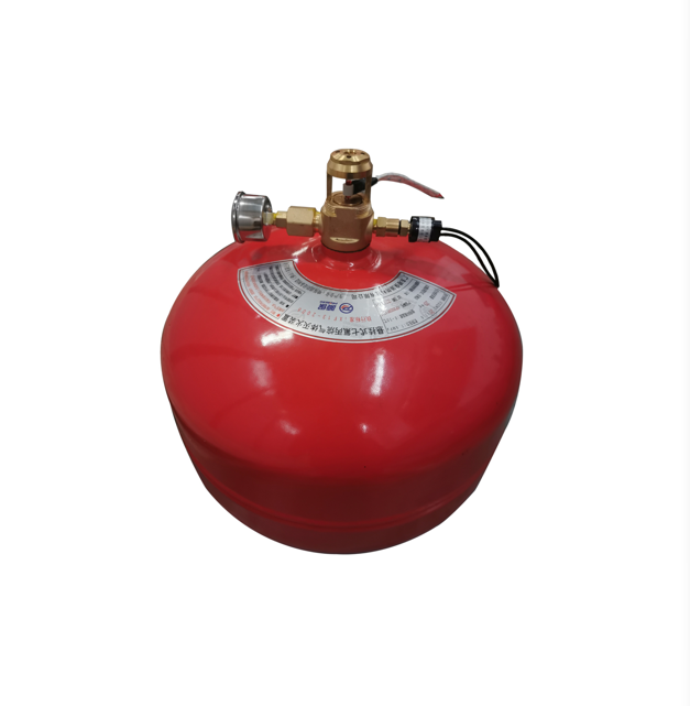 Suspended heptafluoropropane gas fire extinguishing device