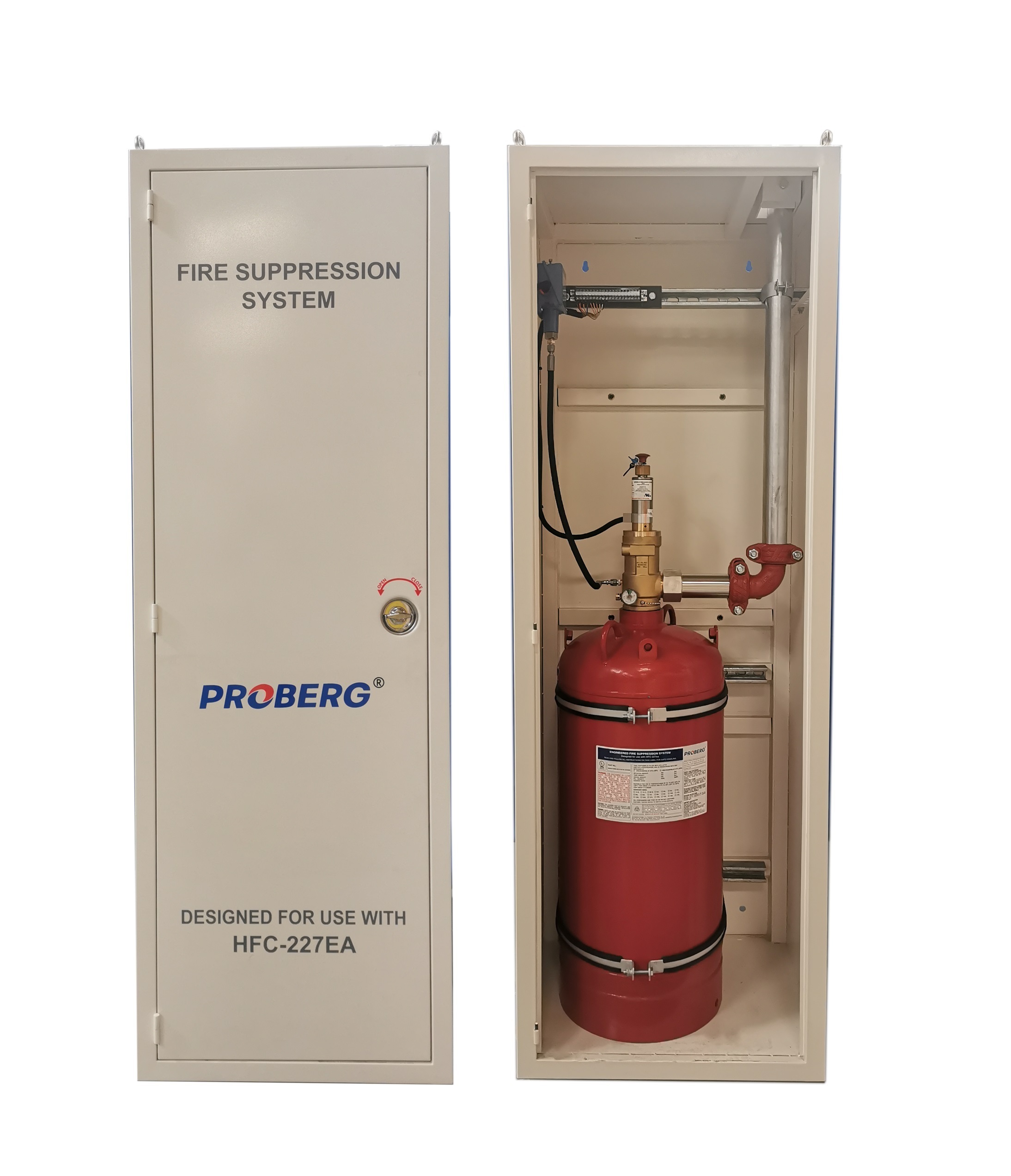 Prefabricated heptafluoropropane fire extinguishing device (UL certified)