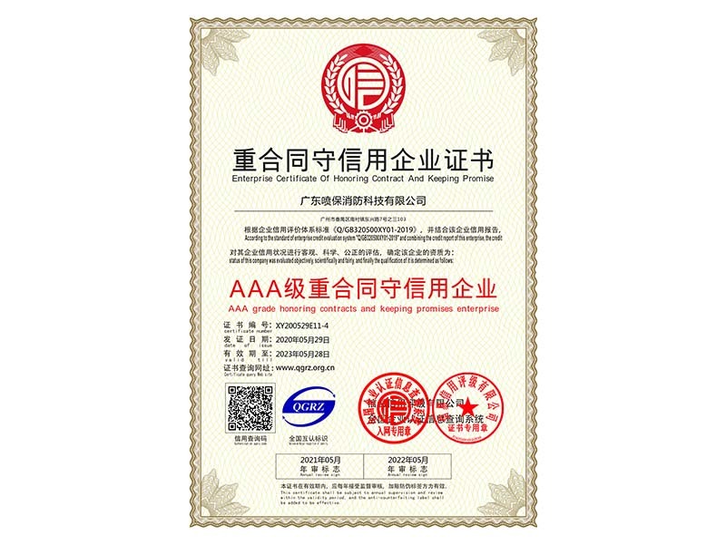 Credit AAA Series Certificate (valid until 2023)