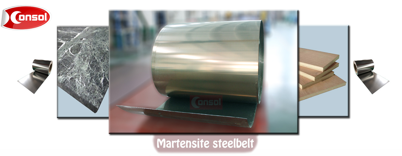 Martensitic stainless steel belt