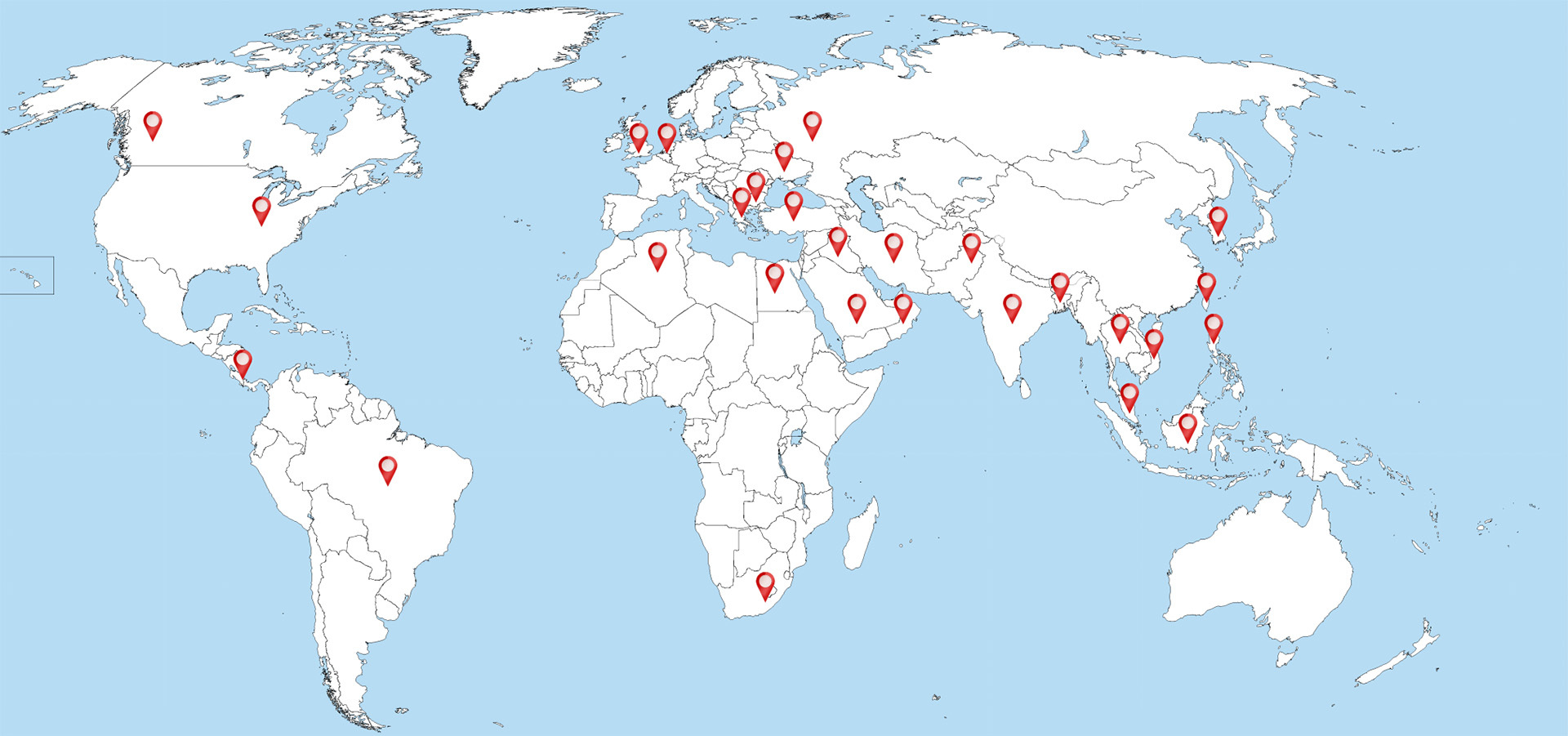 OUR CUSTOMERS ARE LOCATED ALL OVER THE WORLD