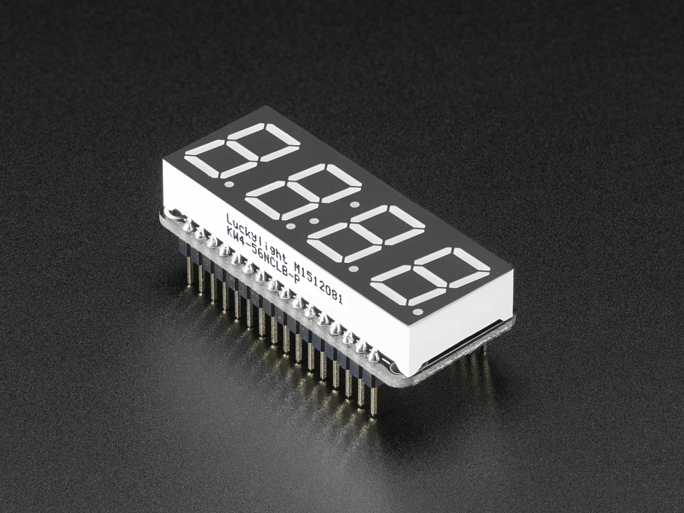 4-Digit 7-Segment FeatherWing Display