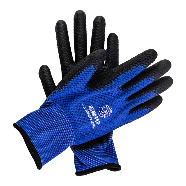 Blue polyester black PU pineapple pattern