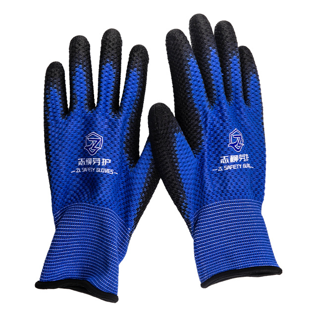 Blue polyester black PU pineapple pattern