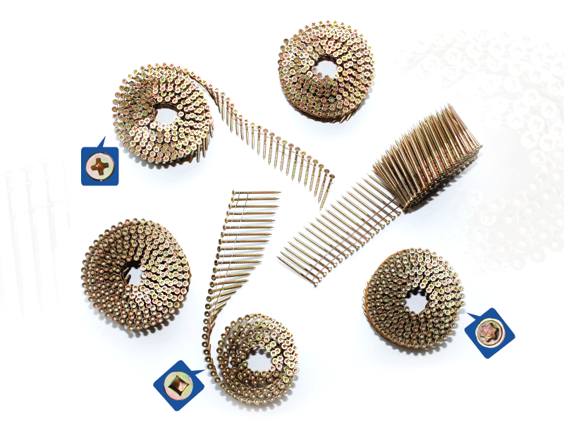 15° Coil Screw Nails