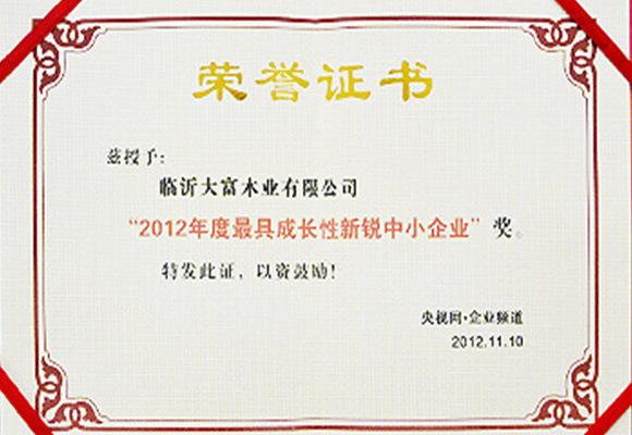 2012年度最具成長(zhǎng)性新銳中小企業(yè)獎(jiǎng) 2012年度最具成長(zhǎng)性新銳中小企業(yè)獎(jiǎng)