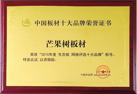 中國(guó)板材十大品牌榮譽(yù)證書(shū) 中國(guó)板材十大品牌榮譽(yù)證書(shū)