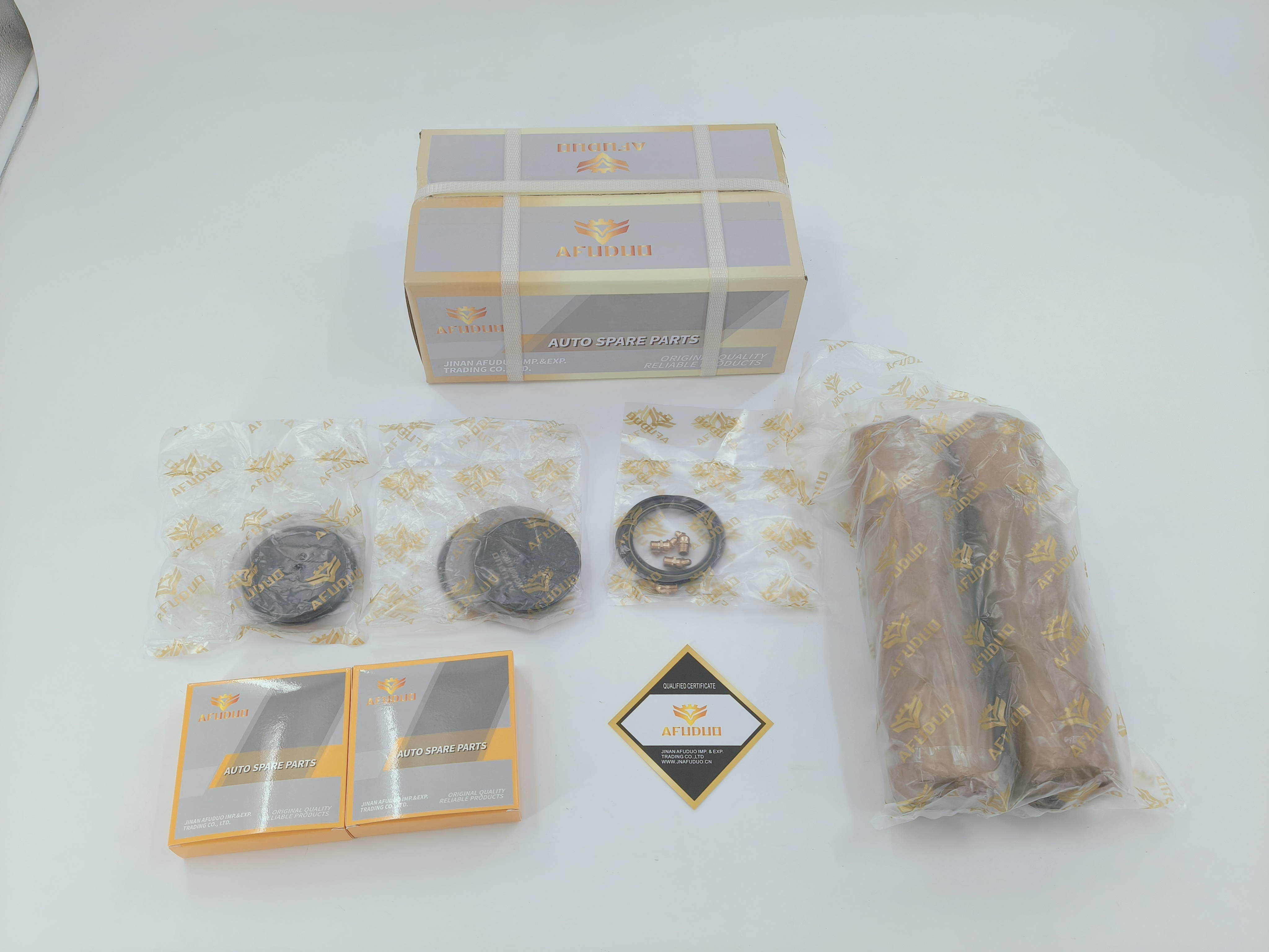 AFD410014	WG4095415002KIT	Ремкомплект шкворней на ось(с втулками и уплотнениями) Балка VGD95 Howo T5G AFUDUO