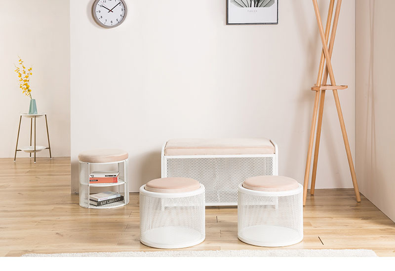 Mesh storage ottoman and trunk