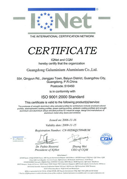Certificates