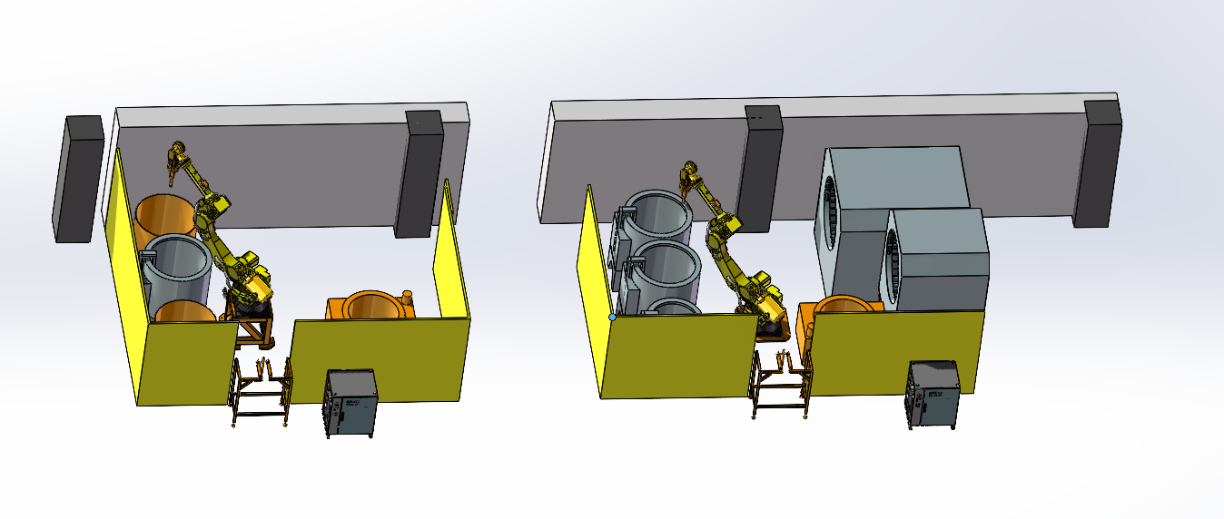 Airline coating and sanding robot shell making