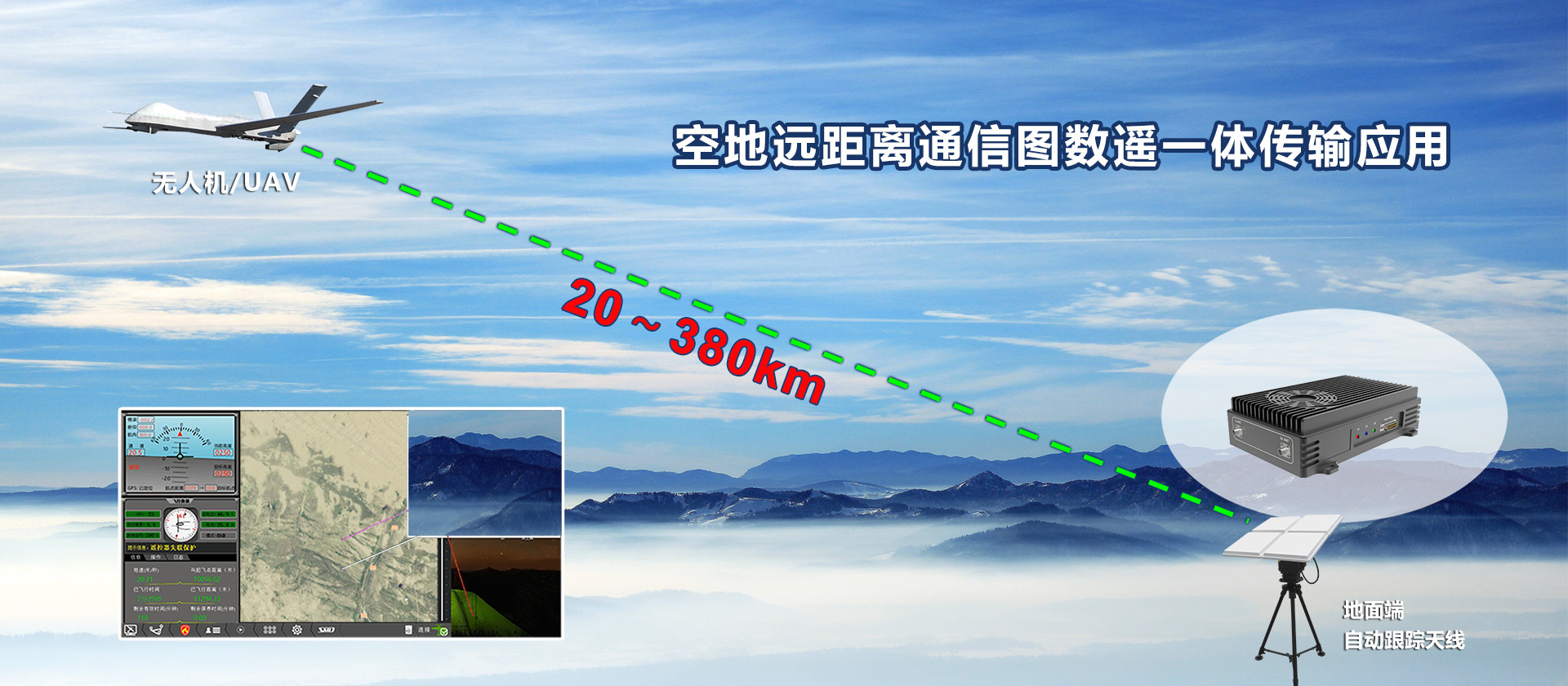 空地远距离通信图数遥一体传输应用
