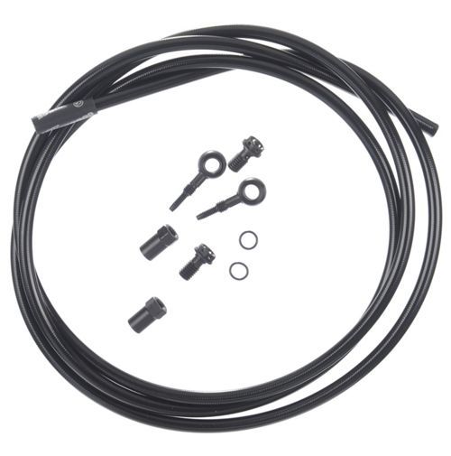 black cover stainless braided hose