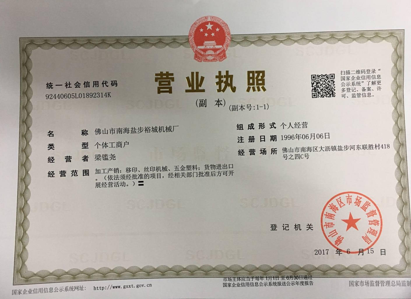 Business license Business license