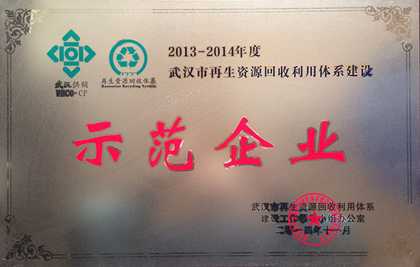 武汉市再生资源回收利用体系建设 示范企业
