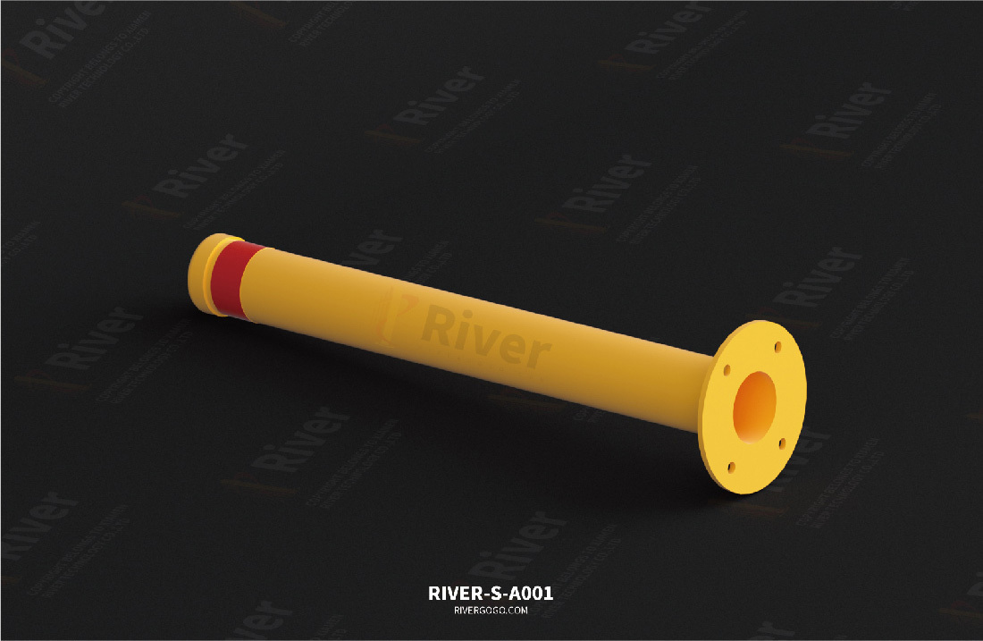 Yellow Steel Pipe Collapsible Safety Bollard