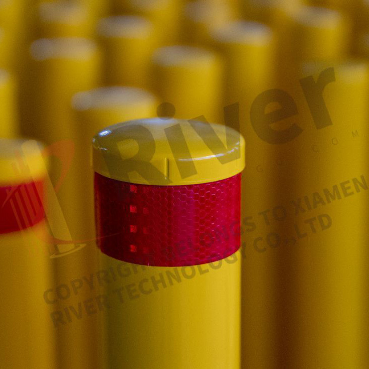 Yellow Steel Pipe Collapsible Safety Bollard