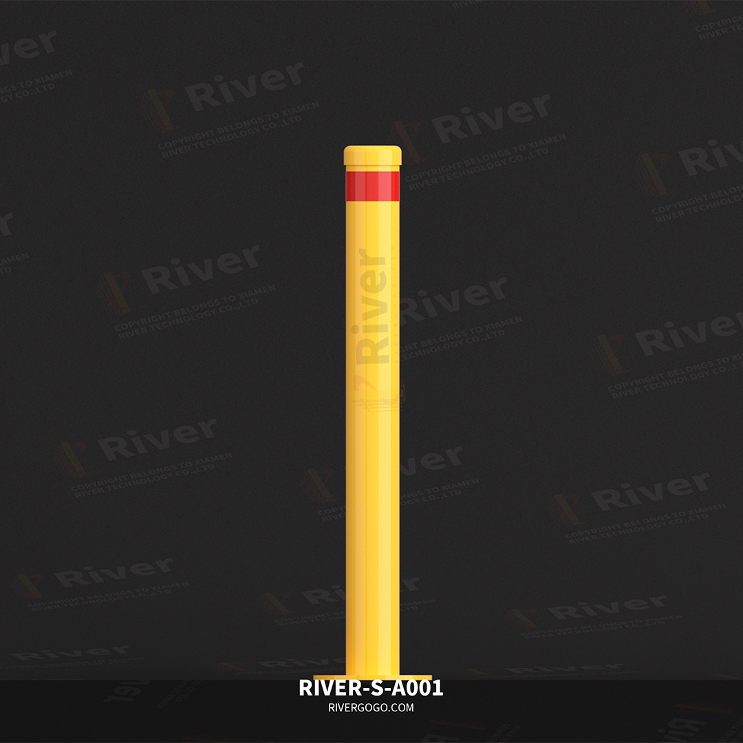 Material characteristics of Yellow Steel Pipe Collapsible Safety Bollard