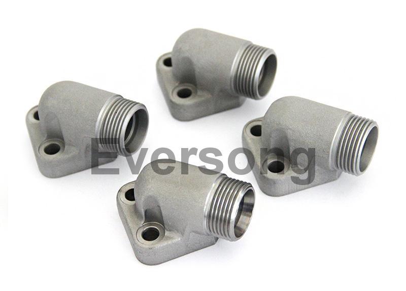 Pump flange 3 holes connection 90° with male metric thread