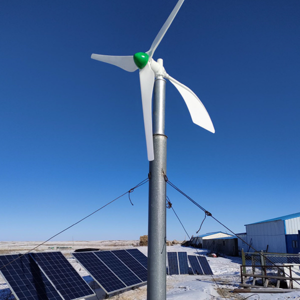 New type rotary shaft tail rudder wind turbine