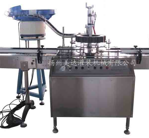 Automatic cap presser
