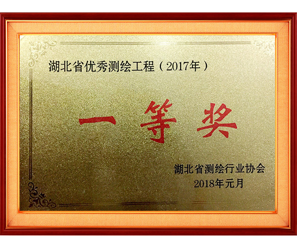 2017年湖北省优秀测绘工程一等奖