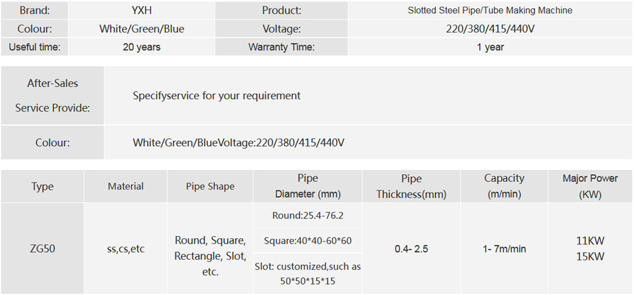 slotted pipe making machine