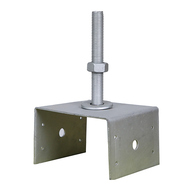 U Type Post Base with Nut and Washer        U Type Adjustable Pier Support Bracket