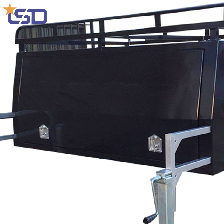 Wholesale Custom Powder Coated Dual Cab Ute Tray Aluminum Canopy With Heavy Duty Roof Rack