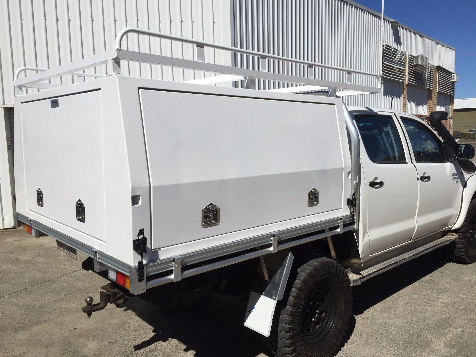 waterproof alloy vehicle ute canopy with roof rack and jack off legs